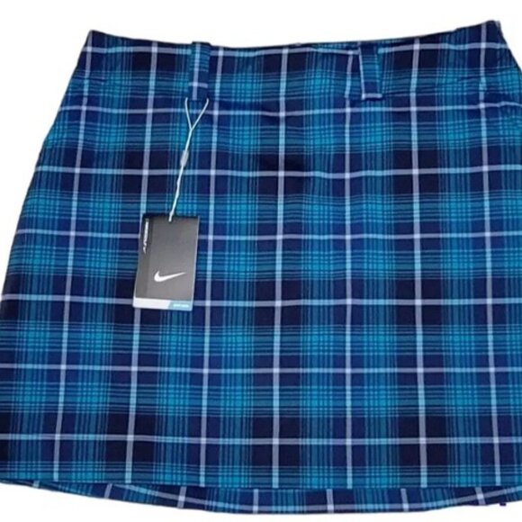 Nike blue plaid mini short skirt size 12 - Picture 1 of 7